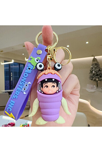 Choice 01 سلسلة مفاتيح بتصميم أنمي Monsters, Inc. دمى سيليكون أنيقة وحقيبة وقلادة ومفاتيح سيارة وإكسسوارات للطلاب