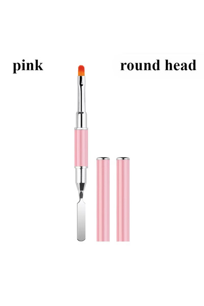 Choice فرشاة أظافر جل وردية من لولا، فرشاة فنية للأظافر من الفولاذ المقاوم لل...