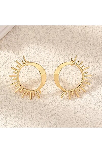 Choice AEH60104G أقراط أوبيجا الصغيرة على شكل الشمس والقمر، عصرية باللون الذه...