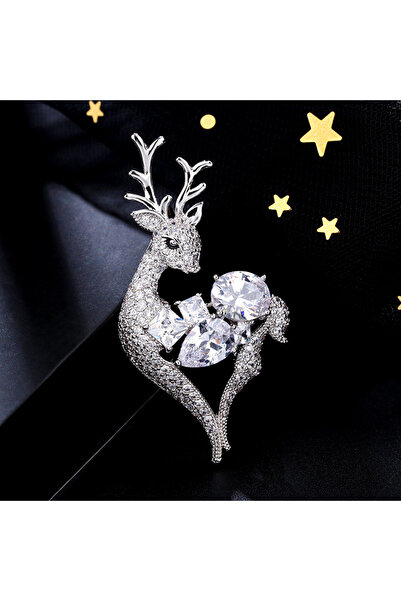 Choice I6-2-3563 دبابيس إبزيم على شكل غزال مرصعة بالكريستال الكوري، مناسبة لب...