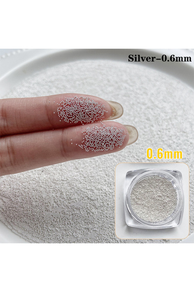 Choice 04 0.4mm-1.5mm 3D Steel Tiny Nail Art Decoration Gold Silver Steel Bal...