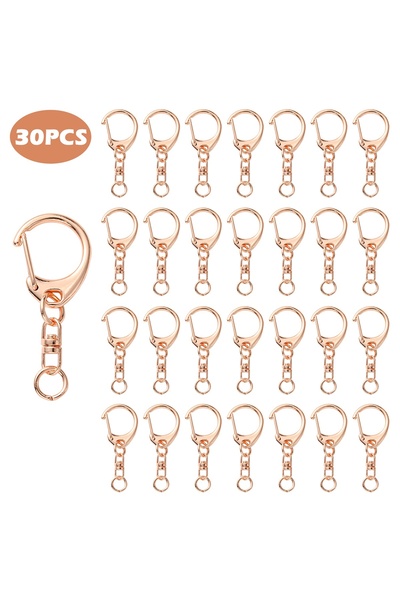 Choice 30 قطعة من حلقات المفاتيح المنقسمة المصنوعة من الحديد باللون الذهبي ال...