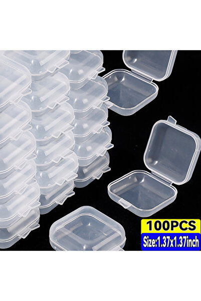 Choice 1.37 × 1.37 بوصة 100 قطعة 10-100 قطعة صندوق تخزين صغير من البلاستيك ال...