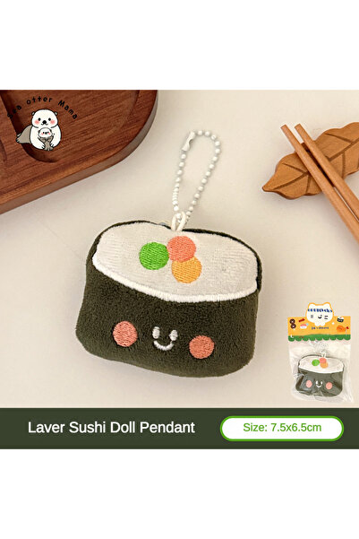 Choice دمية طعام قطيفة B 1/6/12 قطعة قلادة طعام قطيفة على شكل سوشي، قلادة لعب...