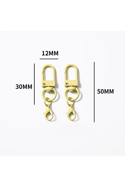 Choice 30x50 مم-10 قطع صفراء فاتحة 10 قطع ملونة مشبك حلقة تسلق خطاف مشبك سلسل...