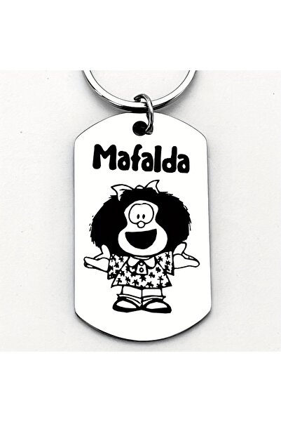 Choice سلسلة مفاتيح منحوتة من الفولاذ المقاوم للصدأ بتصميم شخصية كرتونية مافالدا S982Jun، هدية أنيقة وجذابة