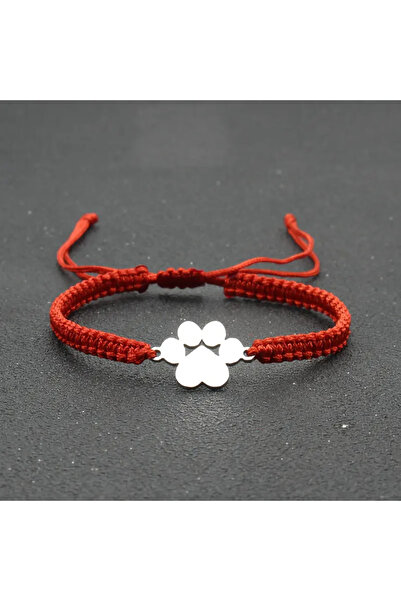 Choice سوار سحر مخلب الكلب من الفولاذ المقاوم للصدأ باللون الأحمر النبيذي مصن...