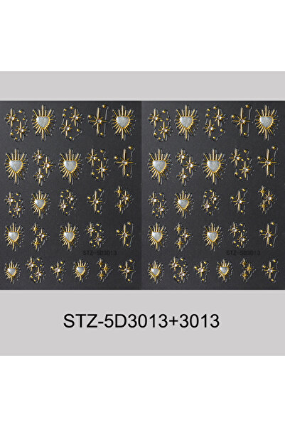 Choice قطعتان STZ-5D3013، ملصقات أظافر لاصقة لامعة على شكل نجوم كريستالية، مل...