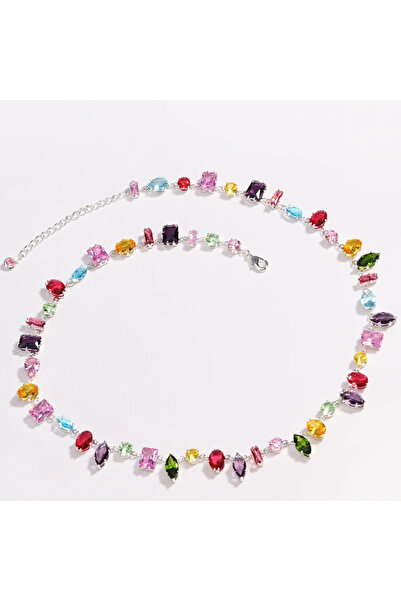 Choice قلادة فضية مطلية بالذهب عيار 18 قيراطًا جديدة فاخرة من الزركون الكريست...