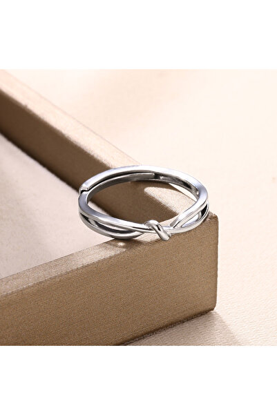 Choice خاتمان من الفولاذ المقاوم للصدأ قابلان للتغيير في الحجم للنساء والفتيا...