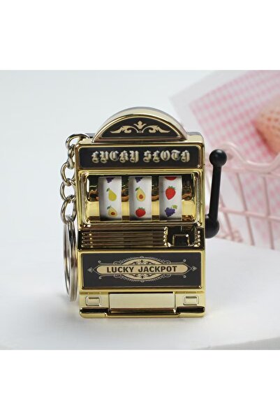 Choice Gold Simple Fashion Trend Keychain Toy Fruit Machine Slot Machine Keyc...