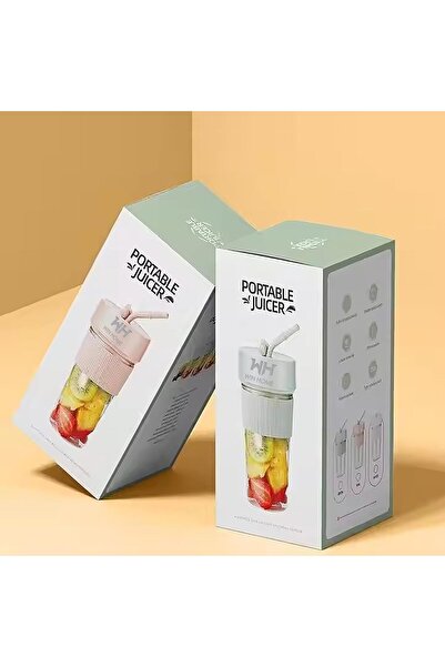 Win home Portable Juicer Blender 350ml USB Rechargeable Smoothie Maker with 6 Blades