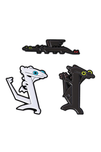 Choice QHXZ4175-4177 دبابيس مينا على شكل تنين من أفلام الكوميديا، بروش تنين ر...