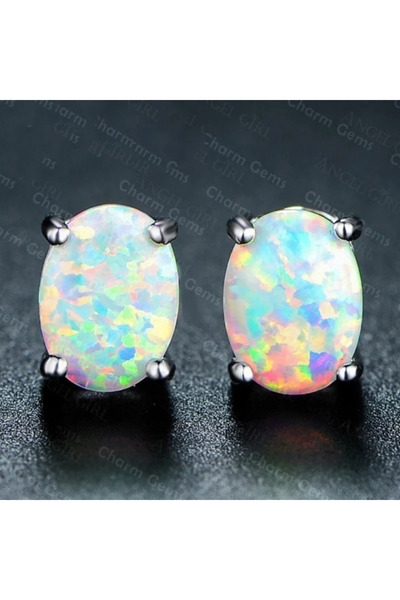 Choice N669-1 2023 أقراط أذن نسائية جديدة لطيفة مرصعة بحجر الأوبال الناري الأ...