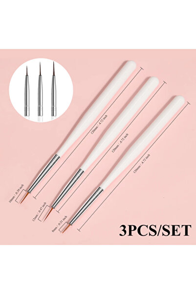 Choice مجموعة طلاء أظافر بيضاء مكونة من 3 قطع من جل الأشعة فوق البنفسجية، قلم...