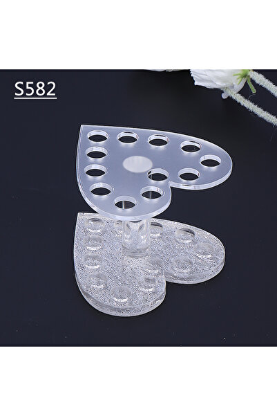 Choice حامل قلم فرشاة طلاء الأظافر S582 على شكل قلب حامل قلم طلاء جل الأشعة ف...