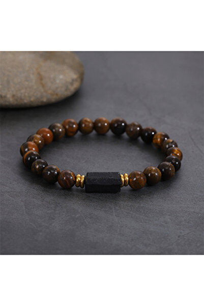 Choice MULTI 17.8cm Tiger Eye Raw Black Tourmaline Black Tourmaline bracelet,...