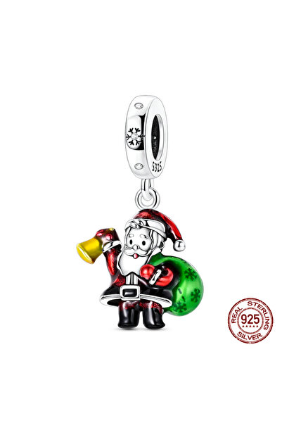 Choice KTC1802 سحر أصلي من الفضة 925 سلسلة سانتا كلوز إلك يناسب سوارًا أصليًا...