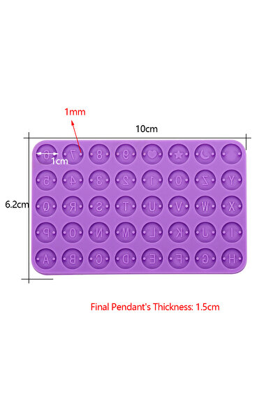 choice2 قوالب سيليكون دائرية ذات فتحتين على شكل حرف ورقم ودلايات خرز أبجدية ل...