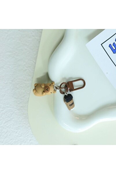 Choice E Cartoon Kapibala Key Chain Capybara Phone Pendant Headphone Case Cha...