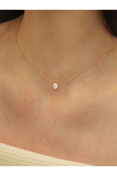 Choice قلادة بيري بوكس الذهبية الأنيقة ذات التصميم البسيط والمرصعة بالزركون، ...