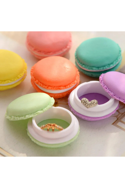 Choice صندوق مجوهرات صغير من S VIOLET مكون من قطعة واحدة من الماكرون الطازج ل...