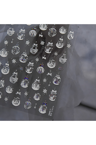 Choice 1 قطعة من ملصقات أظافر عيد الميلاد البرونزية الوردية، 1 قطعة من ملصقات...