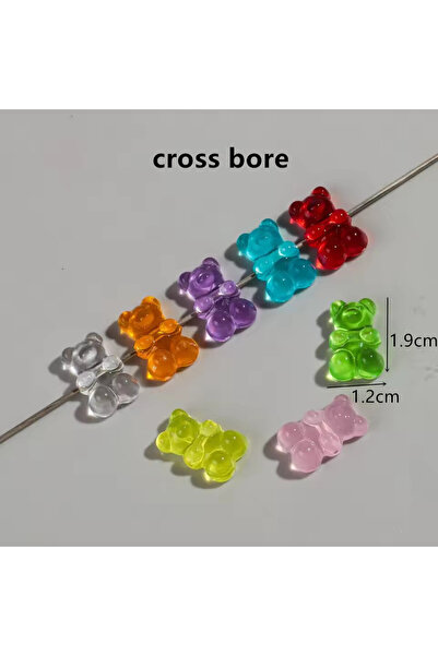 choice2 خرز أكريليك شفاف على شكل دب هلامي لطيف متعدد الألوان، 50 قطعة، خرزات ...