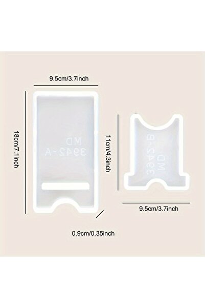 Choice مجموعة واحدة من قوالب حامل الهاتف المصنوعة من الراتنج، قوالب صب إيبوكسي لحامل الهاتف المحمول، من أجل الحرف اليدوية