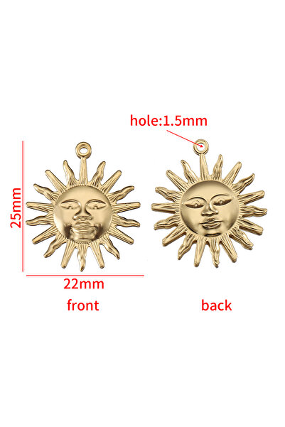 Choice قلادة شجرة جوز الهند من الفولاذ المقاوم للصدأ باللون الذهبي مكونة من 5...