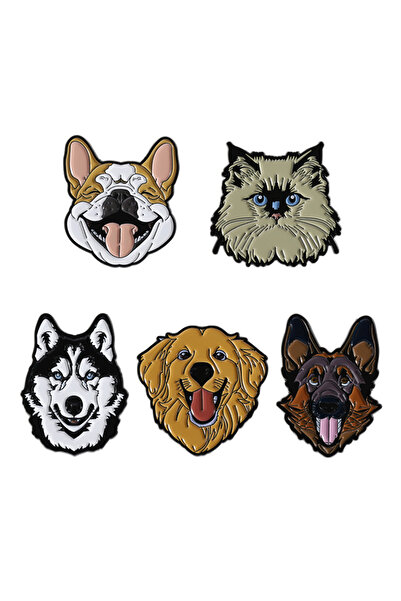 Choice مجموعة 1، من 2 إلى 5 قطع/مجموعة، دبابيس مينا من سلسلة الحيوانات اللطيف...