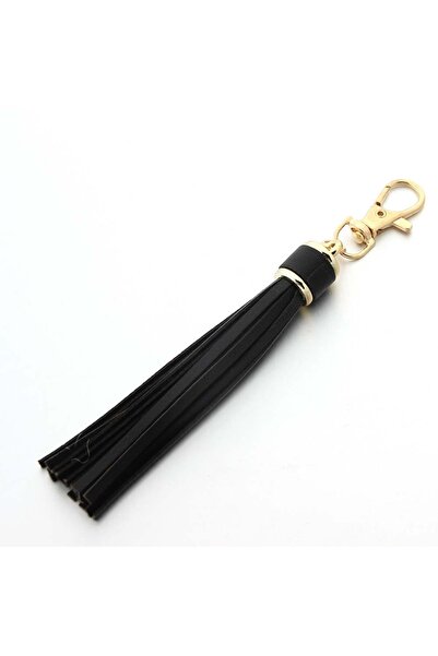 Choice 14.6cm black Fashion Gold Colour Alloy Lobster Clapes Leather Tassel P...