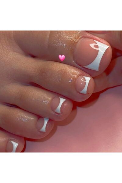 Choice WHITE Instantly Upgrade Your Look With 24pcs-White French short square...