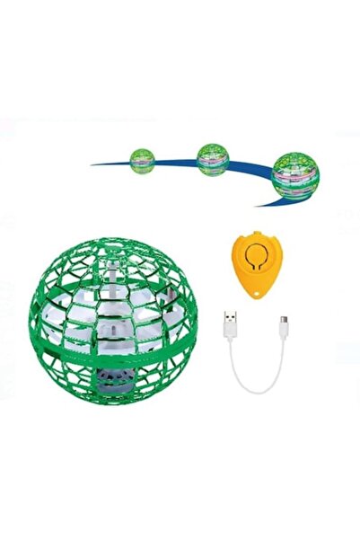 UnderShop Minge bumerang zburătoare interactivă, verde, 9,5 cm, cu telecomandă