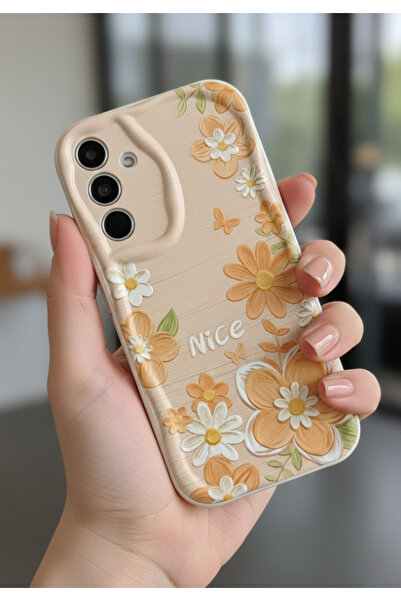 Rivor غطاء حماية لكاميرا هاتف جالاكسي إس 25 بلس وجالاكسي إس 24 بلس مع نقش زهر...