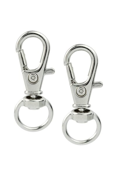 Choice 10PCs 10pcs/lot Split Sliver Key Ring Swivel Lobster Hooks Clasp Conne...