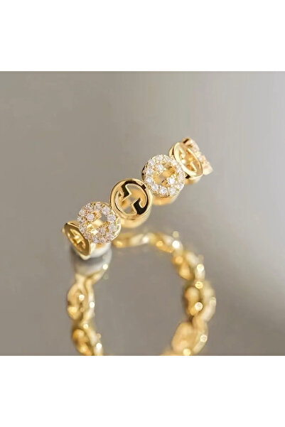 Choice خاتم قابل للتعديل من الذهب عيار 18 قيراطًا، بتصميم كوري عصري فاخر وخفيف الوزن، مناسب للنساء.