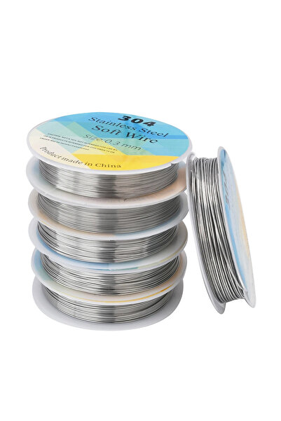 Choice 0.8 مم (20 مقياس) 6 م 20،22،24،28 مقياس 304 سلك من الفولاذ المقاوم للص...