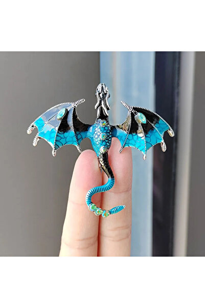 Choice 4 دبابيس أزياء من المينا التنين للرجال والنساء حجر الراين التنين الطائ...