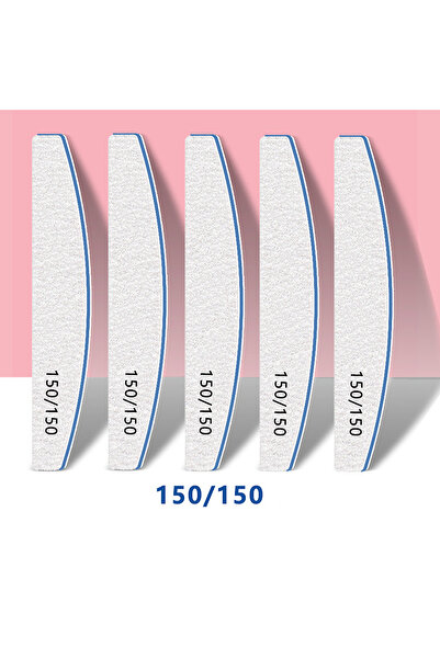 Choice مجموعة مبردات أظافر من 5 قطع بحبيبات 150-150، ورق صنفرة نصف قمري مزدوج...