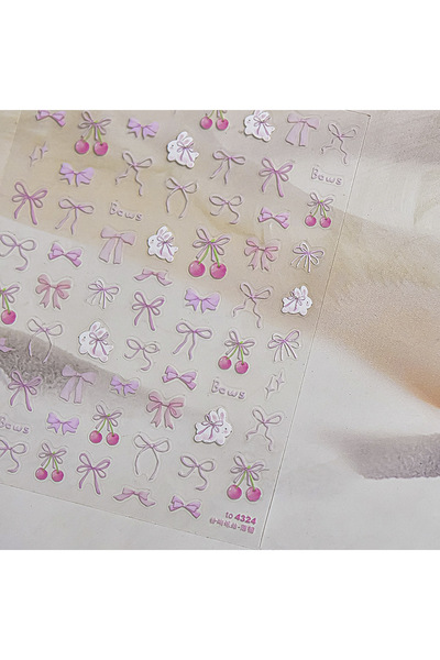 Choice 1 قطعة من ملصقات الأظافر الرقيقة والمتينة ثلاثية الأبعاد اللطيفة على ش...