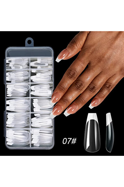 Choice درع الباليه الأبيض 120 قطعة/صندوق أظافر صناعية فرنسية أكريليك متعددة ا...