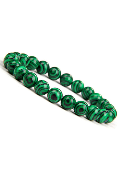 Choice 8mm Natural Green Malachite Stone Bracelet 6/8/10mm Handmade Round Bea...