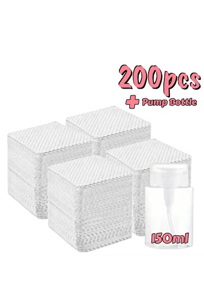 Choice زجاجة سعة 200 قطعة - 150 لتر، 20/600 منديل أظافر خالي من الوبر، مناديل...