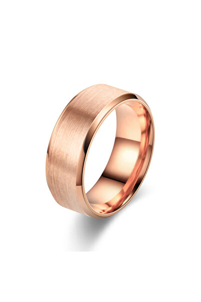 Choice 13 Rose Gold 8MM Classic Stainless Steel Ring For Men Women 7 Color Do...