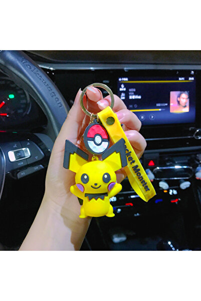Miniso KC3253 Pokémon Keychain Set - Cute Pikachu & Friends Q Version Keyring...