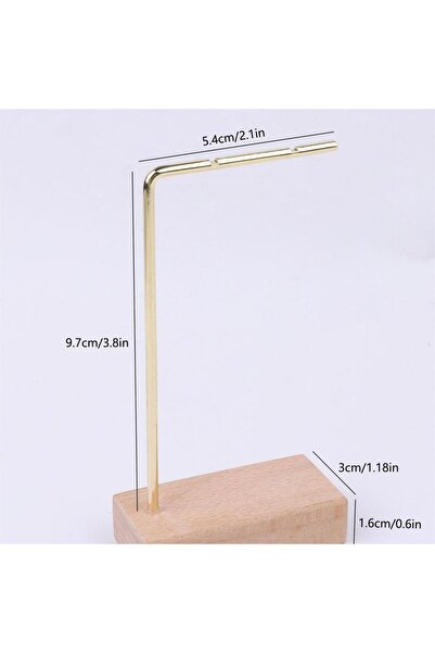 Choice حامل عرض مجوهرات على شكل حرف L، مزود بقاعدة خشبية لتخزين الأساور والأق...