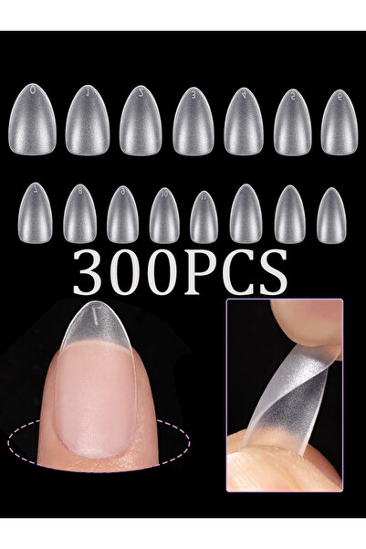Choice Ivory 30/150/300/630/1500PCS Matte Soft Gel X Nail Tips 15 Sizes Full ...