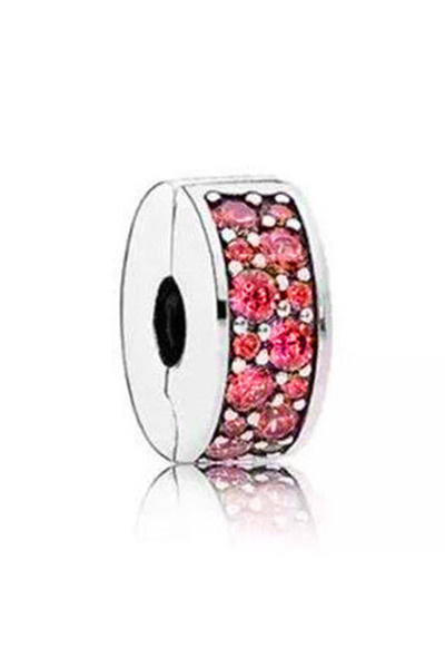 Choice مشبك تثبيت ثابت AG2725 مشبك أمان خرز ذو ثقب كبير، خرز فضفاض ماسي لسوار...