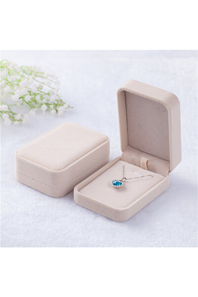 Choice صندوق مجوهرات أنيق بلون المشمش، 7×10 سم، منظم للقلائد، صندوق تخزين للم...